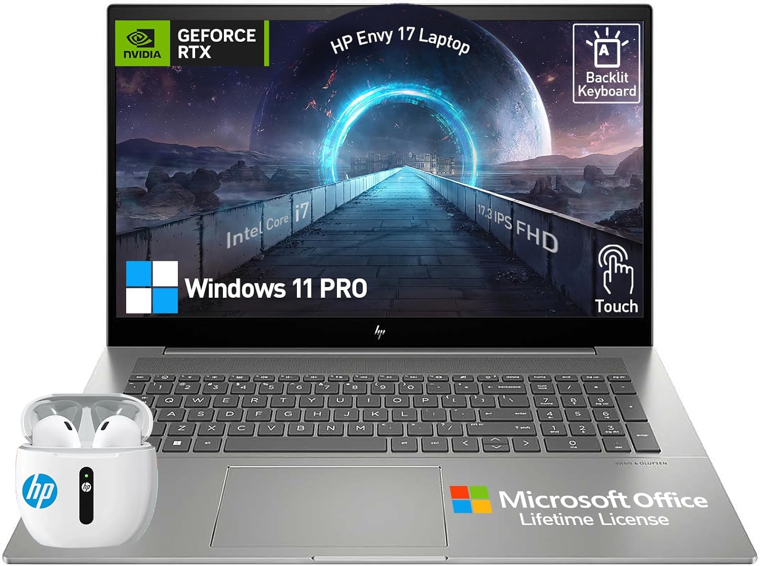 HP Envy Laptop Touch Screen - Intel Core i7 64GB RAM 2TB SSD,Lifetime Office Windows 11